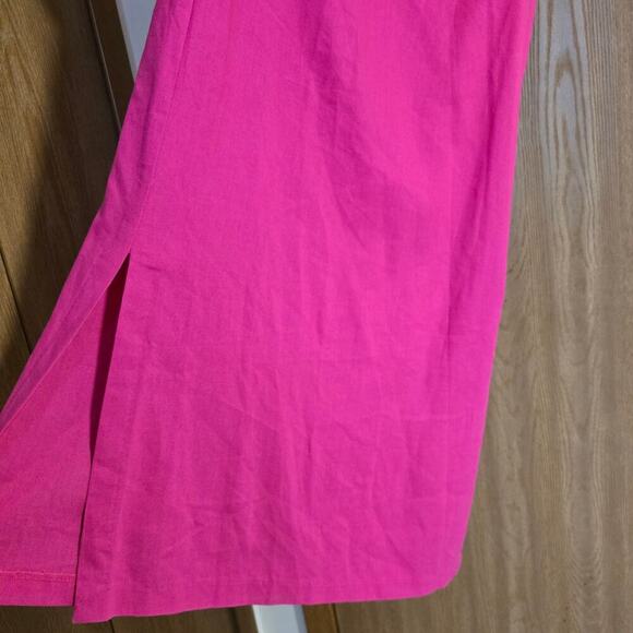 Tuckernuck Pomander Place Florencia One Shoulder Ruffle Linen Blend Midi Dress - Picture 4 of 11